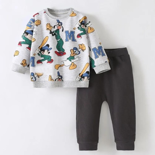 Disney Baby unisex Tracksuit – 2-Piece Sweatshirt & Sweatpants Set