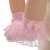 Baby Girls Ruffle Lace Ankle Socks – Soft Princess Dress Socks with Bow (3M-2T)