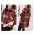 Women’s Spring Autumn Plaid Long Sleeve Blouse – Casual Oversized Y2K Tops