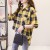 Women’s Spring Autumn Plaid Long Sleeve Blouse – Casual Oversized Y2K Tops