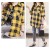 Women’s Spring Autumn Plaid Long Sleeve Blouse – Casual Oversized Y2K Tops