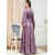 Dubai Velvet Dress | Long Kimono Jubah Abaya with Floral Design