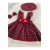 Red Plaid Baby Girl Dress with Bandana Hat Set – Ruffled Summer Look