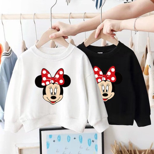 Disney Kids Minnie Sweatshirt – Long Sleeve Cartoon Hoodie for Girls (Spring/Autumn)