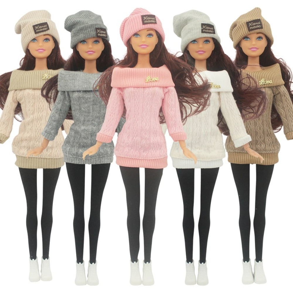 Full Set Fashion Female Doll 30cm – Dress Up Toy with Clothes & Hat for Girls