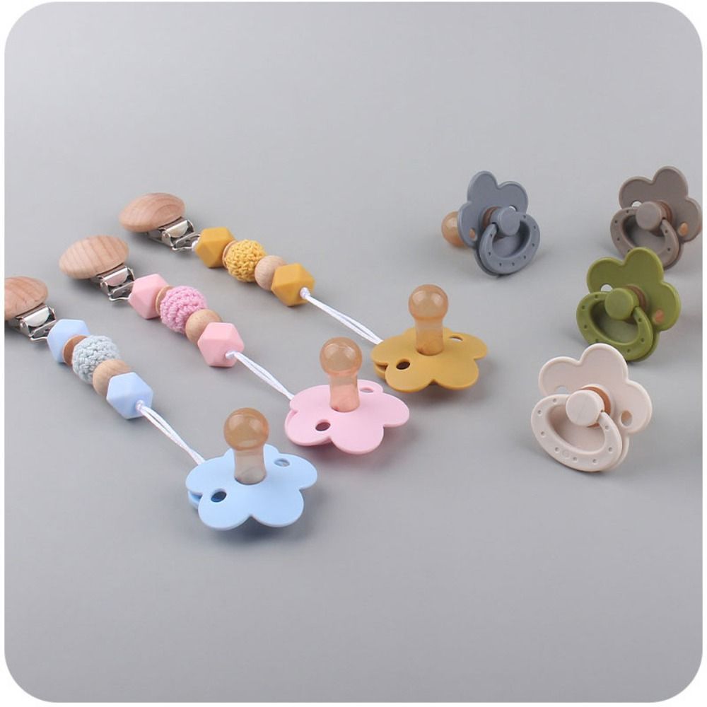 Soft Silicone Flower-Shaped Baby Pacifier & Teether Toy - Safe for Newborns and Infants