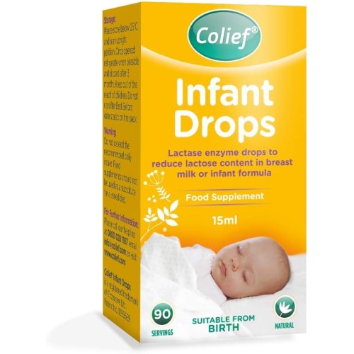 Colief Infant Drops – Natural Lactase Enzyme Drops for Colic Relief, Reduces Bloating, Wind & Crying (15ml)