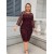 Elegant Plus Size Sequin Lace Bodycon Party Dress – Long Sleeve Midi for Women