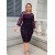 Elegant Plus Size Sequin Lace Bodycon Party Dress – Long Sleeve Midi for Women