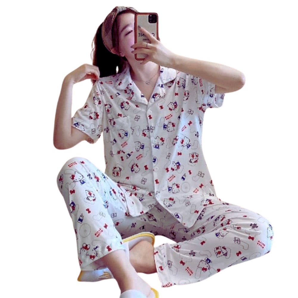 Women's Nightwear Pajama & Shirt 2Pcs