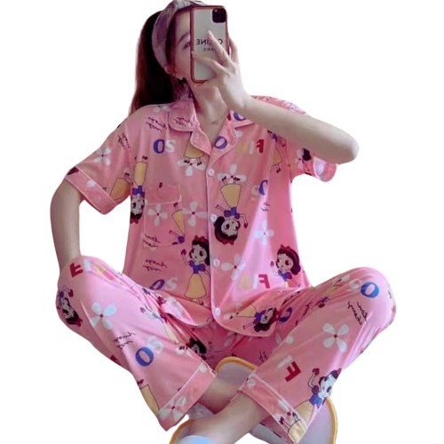 Women's Nightwear Pyjama & Shirt 2Pcs