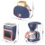 Kids' Pretend Kitchen Play Set with Electric Vacuum, Juicer, Washing Machine & Lights