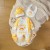 4Pcs Baby Girls Cartoon Deer Jumpsuit Set | Includes Bib, Gloves, and Hat | All Seasons