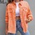 Sweet Color Splicing Pocket Denim Jacket for Women | Loose Streetwear Lapel Cardigan Coat