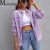 Sweet Color Splicing Pocket Denim Jacket for Women | Loose Streetwear Lapel Cardigan Coat