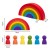 TYRY.HU Baby Silicone Building Blocks BPA-Free Rainbow Montessori Soft Teether Toys