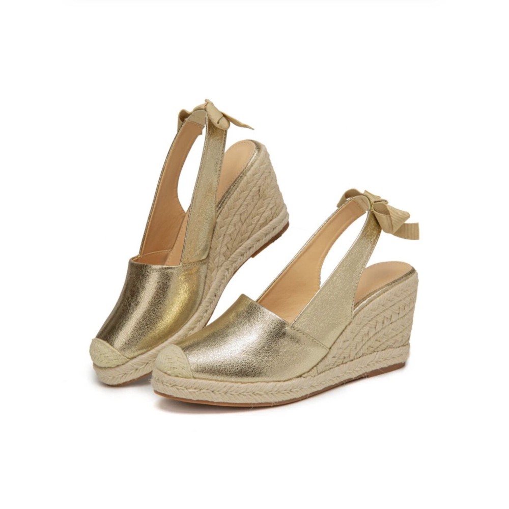 Wedges Sandals for Women - Closed Toe Espadrille Bandage Style Shoes