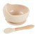 Food Grade Silicone Baby Feeding Bowl & Spoon Set – Solid Color, Waterproof & Durable