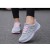 Women's Breathable Mesh Walking Sneakers, White Flat Vulcanized Shoes