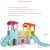 Children's 2-in-1 Slide and Basketball Hoop - Indoor/Outdoor Dinosaur-Shaped Toy in Red