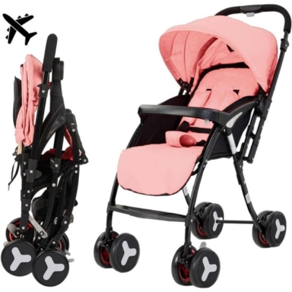 PICCASIO Baby Stroller Lightweight Cabin Pram and Infant Carrier Push Chair - Pink