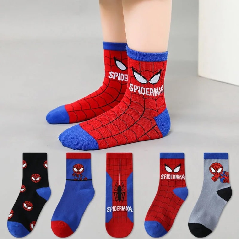 Disney Spiderman Cartoon Cotton Tube Socks for Kids – Boys & Girls, 1 Pair