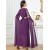 Elegant Tape Trim Abaya with Belt – Super Full Sleeve V-Neck Moroccan Kaftan for Women