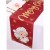 Christmas Table Runner, Santa Linen Table Cover, Wrinkle-Free Dining Table Decoration for Indoor & Outdoor Parties