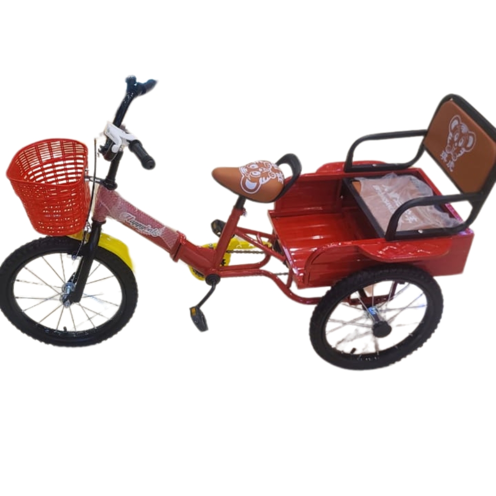 Children's Tricycle with Bucket & Twin Stroller – Outdoor Use