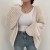 Vintage Harajuku Lantern Sleeve Cardigan – Korean Streetwear Puff Sleeve Sweater for Women