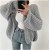 Vintage Harajuku Lantern Sleeve Cardigan – Korean Streetwear Puff Sleeve Sweater for Women