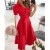 High Waist Slim V-Neck Printed Bag Hip Dress – Spring & Summer Fashion for Women