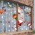 Christmas Window Clings, 182 Pcs Snowflakes, Santa & Deer Decor for Home, Shop & Party Decorations