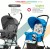 Baybee Lightweight Foldable Baby Stroller – Adjustable Backrest, Canopy & Safety Harness