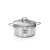 Özberk 3-Piece Steel Frying Pot Set with Glass Lids - Versatile Cookware